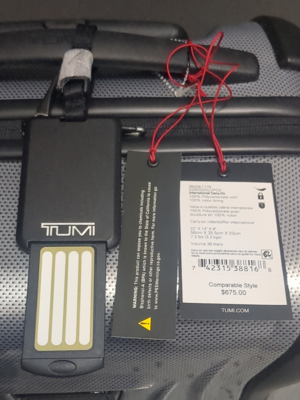 TUMI Vapor International 22" 4 WHEEL CARRY-ON Hardcase Silver. - Picture 8 of 11